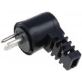 ; Plug; loudspeaker; male; plastic; screw terminal; angled 90°; 