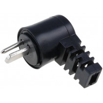 ; Plug; loudspeaker; male; plastic; screw terminal; angled 90°; 