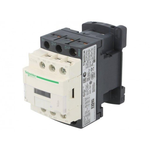 LC1D18B5; Contactor: 3-pole; NO x3; Auxiliary contacts: NO + NC; 24VAC; 18A; SCHNEIDER ELECTRIC