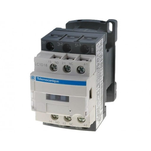 LC1D18B7; Contactor: 3-pole; NO x3; Auxiliary contacts: NO + NC; 24VAC; 18A; SCHNEIDER ELECTRIC
