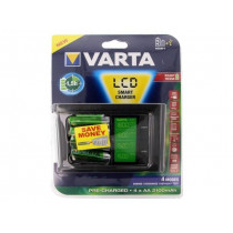 LCD-SMART-CHARGER; Charger: microprocessor-based; Ni-MH; Size: AA,AAA,R3,R6; Plug: EU; VARTA