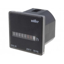 BW4018-2450; Counter: electromechanical; mechanical indicator; working time; MÜLLER BW4018-2450; Counter: electromechanical; mechanical indicator; working time; MÜLLER