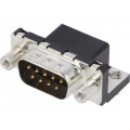 LD09P13A4GV00LF; D-Sub; PIN: 9; socket; male; on PCBs,PCB snap; angled 90°; THT; 5A; AMPHENOL LD09P13A4GV00LF; D-Sub; PIN: 9; socket; male; on PCBs,PCB snap; angled 90°; THT; 5A; AMPHENOL
