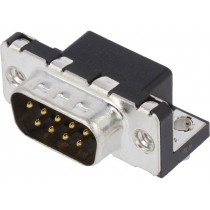 LD09P33E4GX00LF; D-Sub; PIN: 9; socket; male; on PCBs,PCB snap; angled 90°; THT; 5A; AMPHENOL LD09P33E4GX00LF; D-Sub; PIN: 9; socket; male; on PCBs,PCB snap; angled 90°; THT; 5A; AMPHENOL