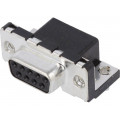 LD09S13A4GX00LF; D-Sub; PIN: 9; socket; female; on PCBs,PCB snap; angled 90°; THT; AMPHENOL LD09S13A4GX00LF; D-Sub; PIN: 9; socket; female; on PCBs,PCB snap; angled 90°; THT; AMPHENOL