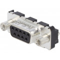 LD09S24A4GV00LF; D-Sub; PIN: 9; socket; female; on PCBs,PCB snap; straight; THT; 5A; AMPHENOL LD09S24A4GV00LF; D-Sub; PIN: 9; socket; female; on PCBs,PCB snap; straight; THT; 5A; AMPHENOL