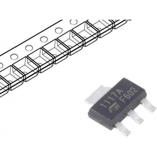 LD1117ASTR; IC: voltage regulator; LDO,linear,adjustable; 1.25÷15V; 1A; SMD; STMicroelectronics LD1117ASTR; IC: voltage regulator; LDO,linear,adjustable; 1.25÷15V; 1A; SMD; STMicroelectronics