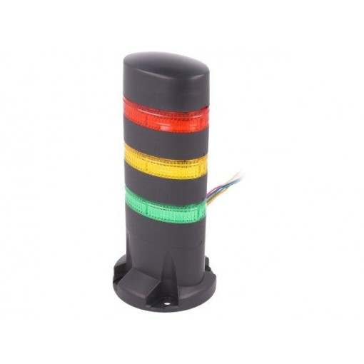 LD6A-3DQB-RYG; Signaller: signalling column; LED; red/yellow/green; Usup: 24VDC; IDEC