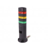 LD6A-3DZQB-RYG; Signaller: signalling column; LED; red/yellow/green; Usup: 24VDC; IDEC