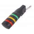 LD6A-3WQB-RYG; Signaller: signalling column; LED; red/yellow/green; Usup: 24VDC; IDEC LD6A-3WQB-RYG; Signaller: signalling column; LED; red/yellow/green; Usup: 24VDC; IDEC