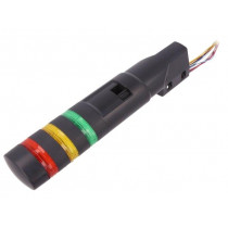 LD6A-3WZQB-RYG; Signaller: signalling column; LED; red/yellow/green; Usup: 24VDC; IDEC