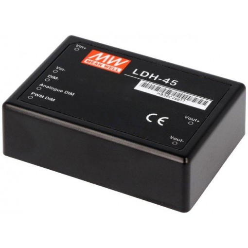 LDH-45A-500; Converter: DC/DC; 43W; Uin: 9÷18V; Uout: 12÷86VDC; Iin: 4.1A; 138g; MEAN WELL