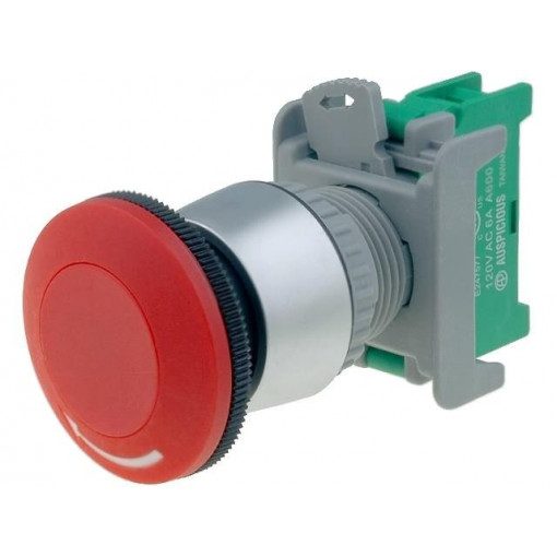 LEB22-1/O; Switch: emergency stop; NO; 22mm; red; Pushbutton: mushroom; AUSPICIOUS LEB22-1/O; Switch: emergency stop; NO; 22mm; red; Pushbutton: mushroom; AUSPICIOUS