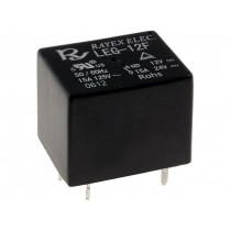 LEG-12F; Relay: electromagnetic; SPDT; Ucoil: 12VDC; 15A/120VAC; 15A/24VDC; Recoy/RAYEX ELECTRONICS