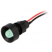 LG-D10-220DC; Indicator: LED; recessed; 220VDC; Cutout: Ø13mm; IP40; 300mm leads; POLAM-ELTA