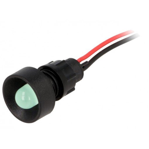 LG-D10-220DC; Indicator: LED; recessed; 220VDC; Cutout: Ø13mm; IP40; 300mm leads; POLAM-ELTA