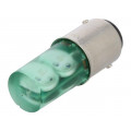LG-BA15D-230AC SPECIAL; LED lamp; green; BA15D; 230VAC; POLAM-ELTA LG-BA15D-230AC SPECIAL; LED lamp; green; BA15D; 230VAC; POLAM-ELTA