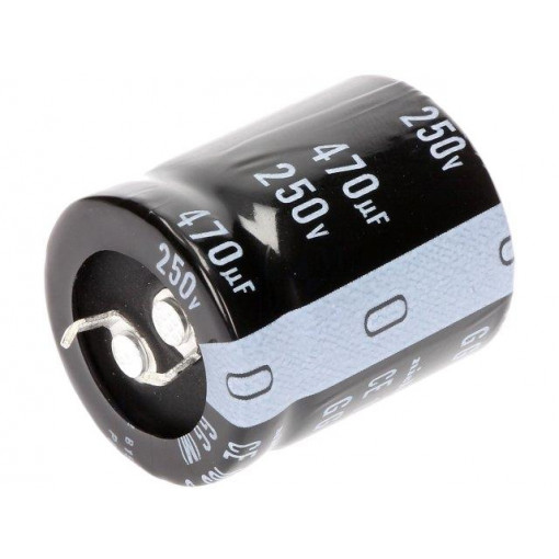 LGG2E471MELA30; Capacitor: electrolytic; SNAP-IN; 470uF; 250VDC; Ø25x30mm; ±20%; NICHICON LGG2E471MELA30; Capacitor: electrolytic; SNAP-IN; 470uF; 250VDC; Ø25x30mm; ±20%; NICHICON