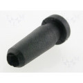 ; Strain relief; Ømount.hole: 4mm; Øhole: 2.3mm; black; FIX&FASTEN