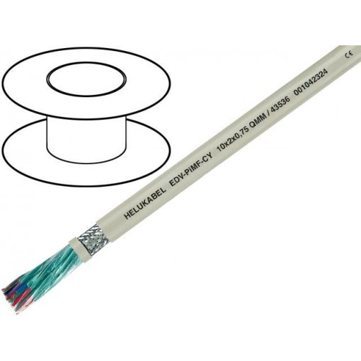 ; Wire; Li-2Y-CY-PIMF; 10x2x1mm2; PVC; grey; 300V; HELUKABEL