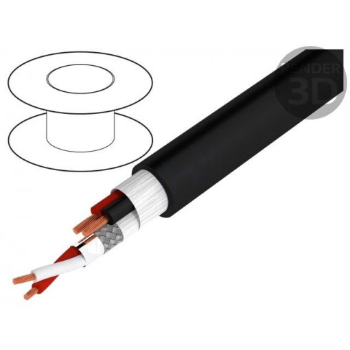 400081; Wire: DMX; Core: stranded; 1x2x0,24mm+2x1mm2; 110Ω; -25÷70°C; 7.4mm; HELUKABEL 400081; Wire: DMX; Core: stranded; 1x2x0,24mm+2x1mm2; 110Ω; -25÷70°C; 7.4mm; HELUKABEL