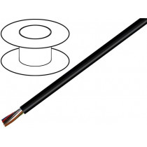 0162 061 05; Wire; LiYY; 2x0,75mm2; unshielded; 300V; PVC; Cu; stranded; black; TECHNOKABEL 0162 061 05; Wire; LiYY; 2x0,75mm2; unshielded; 300V; PVC; Cu; stranded; black; TECHNOKABEL