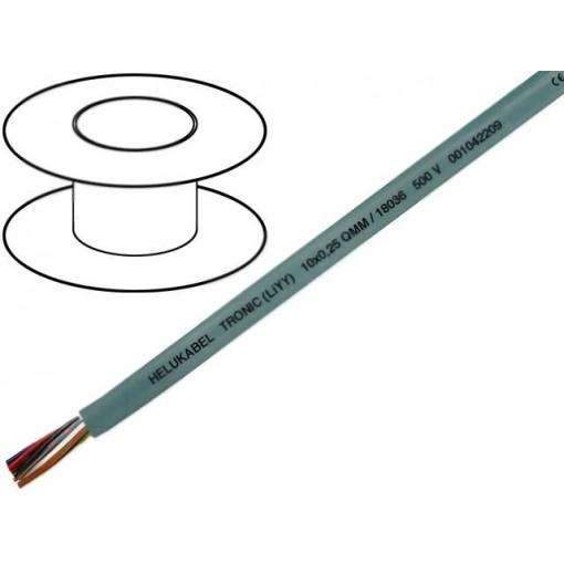 18010; Wire; TRONIC LiYY; 14x0,14mm2; unshielded; 350V; PVC; Cu; stranded; HELUKABEL