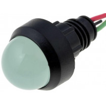 LKD12-24-G; Indicator: LED; prominent; 12÷24VDC; 12÷24VAC; Cutout: Ø13mm; IP20; ELPROD