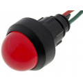 LKD12-24-R; Indicator: LED; prominent; 12÷24VDC; 12÷24VAC; Cutout: Ø13mm; IP20; ELPROD