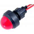 LKD220-R; Indicator: LED; prominent; 230VAC; Cutout: Ø13mm; IP20; 300mm leads; ELPROD