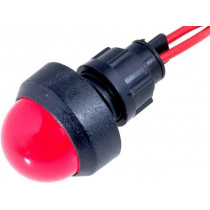 LKD220-R; Indicator: LED; prominent; 230VAC; Cutout: Ø13mm; IP20; 300mm leads; ELPROD