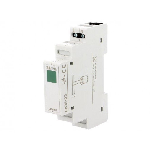 LKM-03-20; Module: voltage indicator; 230VAC; IP20; DIN; 90x17.5x66mm; ZAMEL