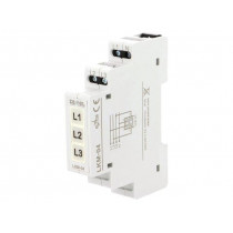 LKM-04-40; Module: voltage indicator; 3x230VAC; IP20; DIN; 90x17.5x66mm; ZAMEL