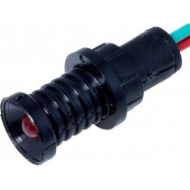 LKM12-24-R; Indicator: LED; recessed; 12÷24VDC; 12÷24VAC; Cutout: Ø10mm; IP20; ELPROD