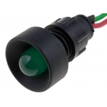 LKS12-24-G; Indicator: LED; recessed; 12÷24VDC; 12÷24VAC; Cutout: Ø13mm; IP20; ELPROD