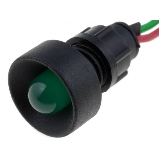 LKS12-24-G; Indicator: LED; recessed; 12÷24VDC; 12÷24VAC; Cutout: Ø13mm; IP20; ELPROD LKS12-24-G; Indicator: LED; recessed; 12÷24VDC; 12÷24VAC; Cutout: Ø13mm; IP20; ELPROD
