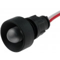 LKS12-24-W; Indicator: LED; recessed; 12÷24VDC; 12÷24VAC; Cutout: Ø13mm; IP20; ELPROD