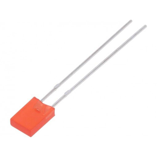 LL-253VD1F-1B; LED; rectangular; 5x2x7.15mm; red; 70÷120mcd; 130°; Front: flat; LUCKY LIGHT