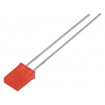 LL-253VD1G-1B; LED; rectangular; 5x2x7.05mm; red; 45÷90mcd; 130°; Front: flat; 20mA; LUCKY LIGHT