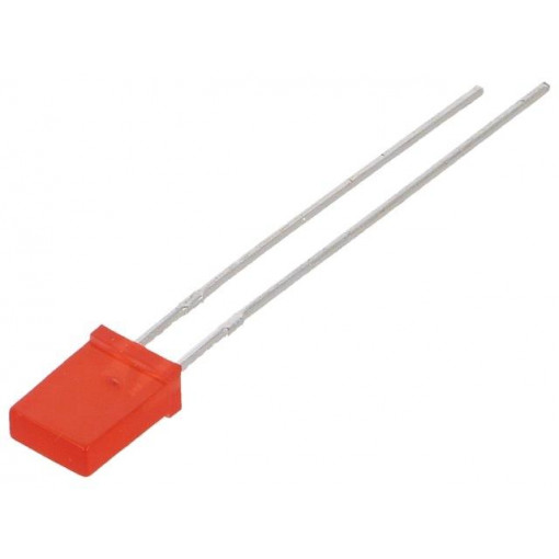 LL-254VD1E-V1-1A; LED; rectangular; 5x2mm; red; 25÷32mcd; 146°; Front: flat; 20mA; LUCKY LIGHT