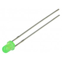 LL-304GD2E-1A; LED; 3mm; green; 4÷11mcd; 34°; Front: convex; LUCKY LIGHT
