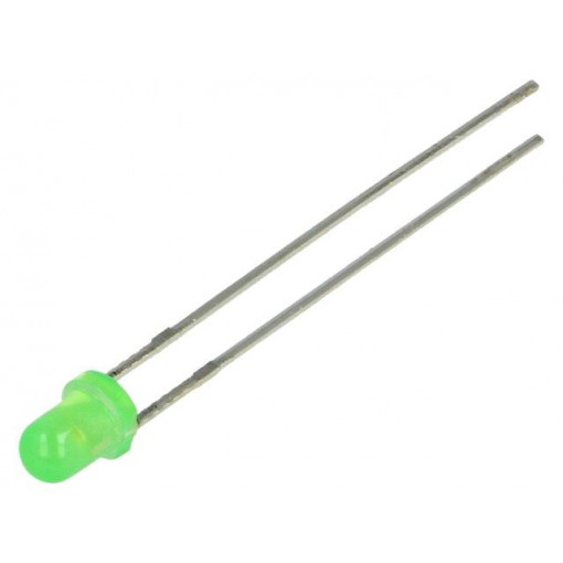 LL-304GD2E-1A; LED; 3mm; green; 4÷11mcd; 34°; Front: convex; LUCKY LIGHT