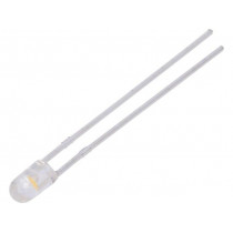 LL-304WC2J-W6-3PD; LED; 3mm; white warm; 5000÷8500mcd; 30°; Front: convex; 3000K; LUCKY LIGHT