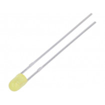 LL-304YD2P-1B; LED; 3mm; yellow; 90÷160mcd; 80°; Front: convex; LUCKY LIGHT