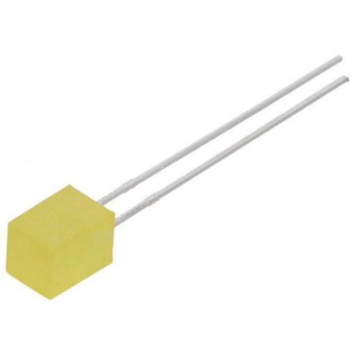 LL-553YD1E-2Y; LED; square; 5x5mm; yellow; 7÷15mcd; 146°; Front: flat; 20mA; LUCKY LIGHT