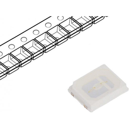 LL-R2835BC-B4H-M25; LED; SMD; 2835,PLCC2; blue; 2500÷3000mcd; 2.8x3.5x0.8mm; 120°; LUCKY LIGHT