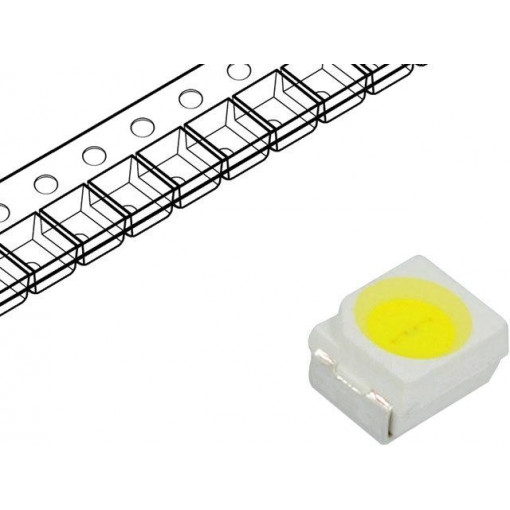 LL-R3528WC-W2-1D; LED; SMD; 3528,PLCC2; white cold; 1000÷1400mcd; 120°; 20mA; 95mW; LUCKY LIGHT LL-R3528WC-W2-1D; LED; SMD; 3528,PLCC2; white cold; 1000÷1400mcd; 120°; 20mA; 95mW; LUCKY LIGHT