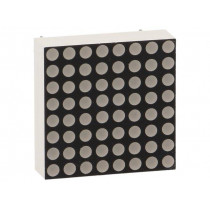 LMD08088AUE-102-02; Display: LED; matrix; 8x8; red; 10.2mcd; cathode; 20x20mm; WENRUN LMD08088AUE-102-02; Display: LED; matrix; 8x8; red; 10.2mcd; cathode; 20x20mm; WENRUN
