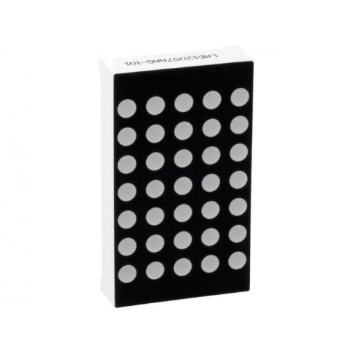 LMD12057BUE-101A-01; Display: LED; matrix; 5x7; red; 11mcd; anode; 39.1x22.8mm; WENRUN LMD12057BUE-101A-01; Display: LED; matrix; 5x7; red; 11mcd; anode; 39.1x22.8mm; WENRUN