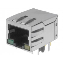 LMJ1998823130DL1TOJ; Socket; RJ45; PIN: 8; shielded,with LED; Layout: 8p8c; THT; AMPHENOL
